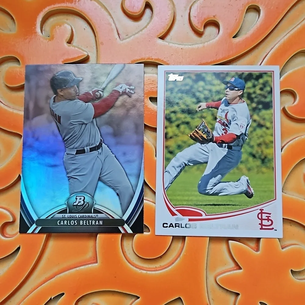 Topps Carlos Beltran Saint Louis Cardinals #95 Platinum and #527 2 Pack